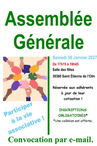 Assemblée Générale 30/01/2027