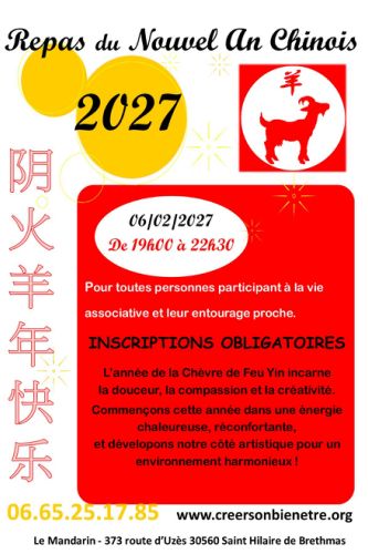 Repas du Nouvel An Chinois 06/02/2027